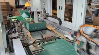 Glue Spraying and Box Assembly Machine