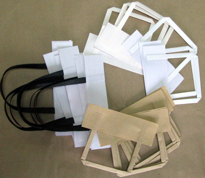 Right Angle Flat - Belt Paper Bag Forming Machine For Handbag Making 8KW