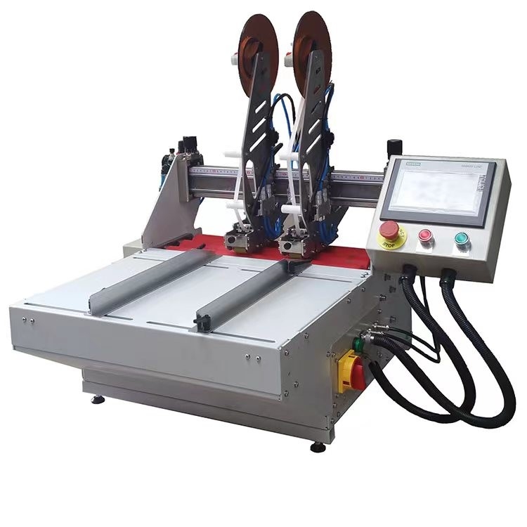 PLC Touch Screen Adhesive And Tear Tape Machine / Double Sided Tape Pasting Machine