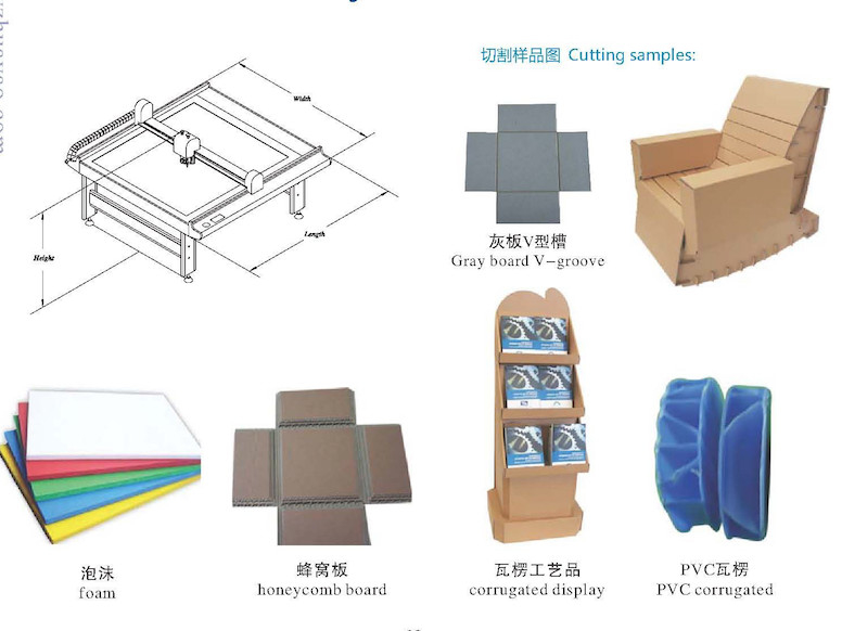 Cardboard Grey Paper Board PVC Plotter Cutting Machine For Corrugated Paper