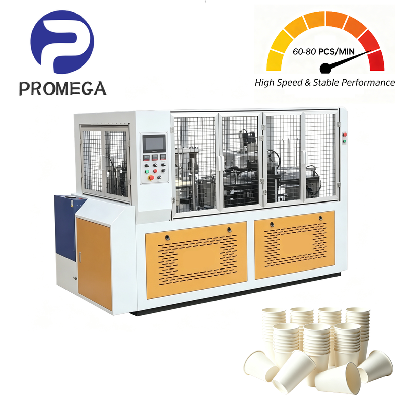 Double Wall Paper Cup Machine 220V/380V 60-80 Pcs/Min 6000W 2400kg