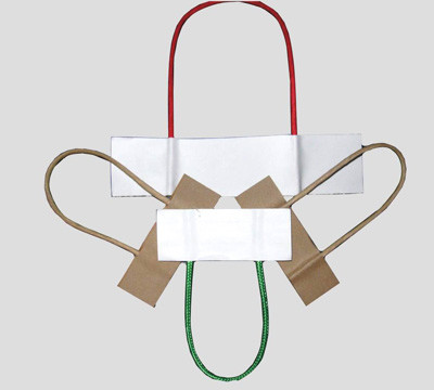 Right Angle Flat - Belt Paper Bag Forming Machine For Handbag Making 8KW